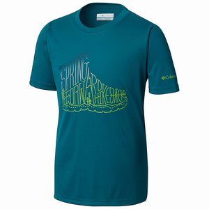 Columbia Peak Freak™ Shortärmad Skjorta Pojkar Blå (JPHTS0798)